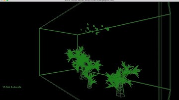 [Animation] Schooling fish (BOIDs, articulated figures and L-system)