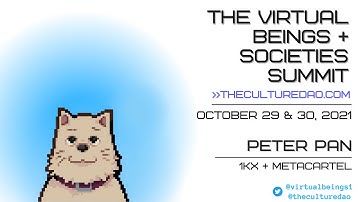 Pet3rpan at Virtual Beings Summit 2021