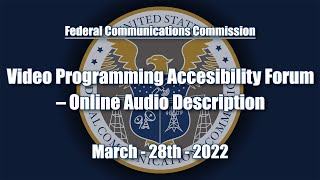 Celebrity Video Programming Accessibility Forum – Online Audio Description Profile