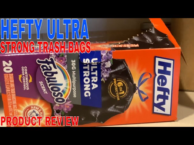 Hefty Ultra Strong Multipurpose Large Trash Bags, Black, Fabuloso Scent, 30  Gallon, 20 Count 