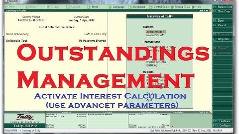 Tally part-1 Activate Interest Calculation (USE ADVANCET PARAMETERS)