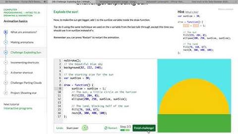Khan Academy Exploding sun Animation