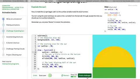 Khan Academy Exploding sun Animation