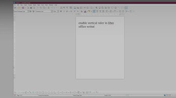 How to enable vertical ruler in libre office writer | enable vertical ruler libre office writer