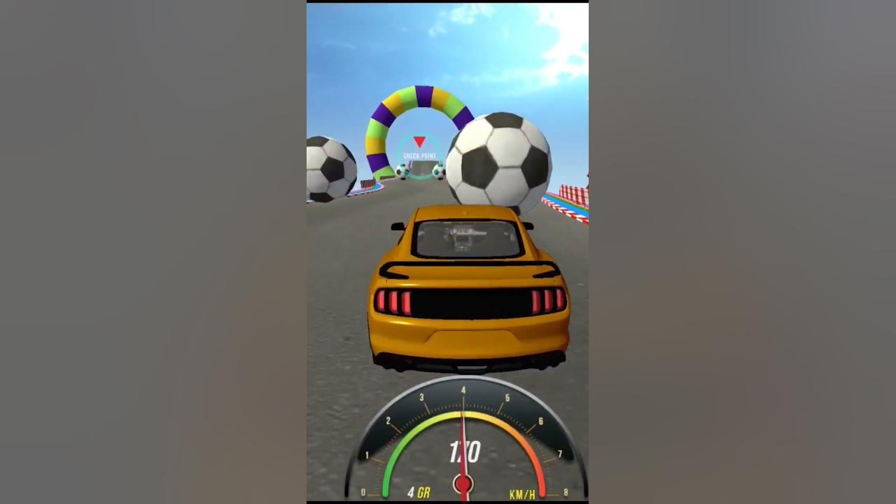 Car game kar game yellow car impossible stunt shorts youtube