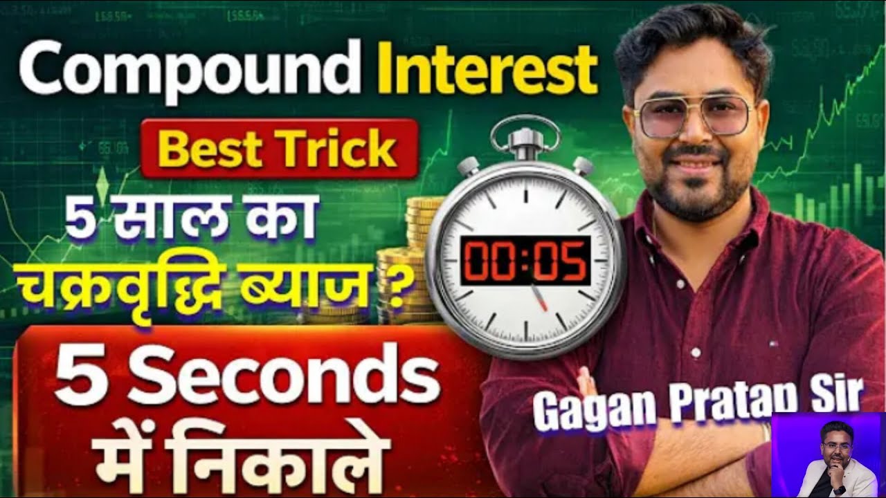 CI की जादुई Trick | Compound Interest Concepts + Tricks | 5 Seconds Method By Gagan Pratap Sir 