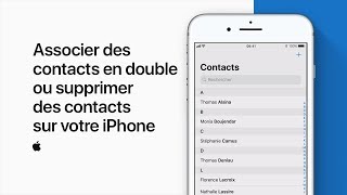 Associer des contacts en double ou supprimer des contacts sur votre iPhone — Assistance Apple Resimi