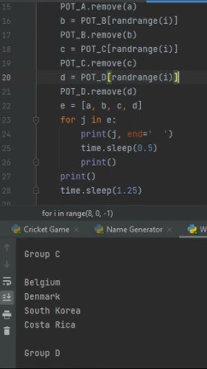 Fifa World Cup 2022 Draw using Python #fifa #worldcup #2022 # ...