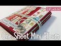 Schnelles Mini Album aus einem Blatt Papier ohne Bindung - One Sheet Mini Album  - Anleitung Deutsch