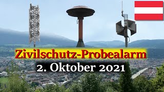 Zivilschutz-Probealarm Österreich 2021 | Test von über 8200 Sirenen | Sirenenprobe | Sirenenalarm