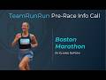 Boston Marathon Pre-Race Info Call | Coach Elaina Raponi | Team RunRun