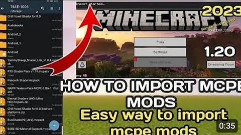 simple process file import export in Android for Minecraft pe 1.21