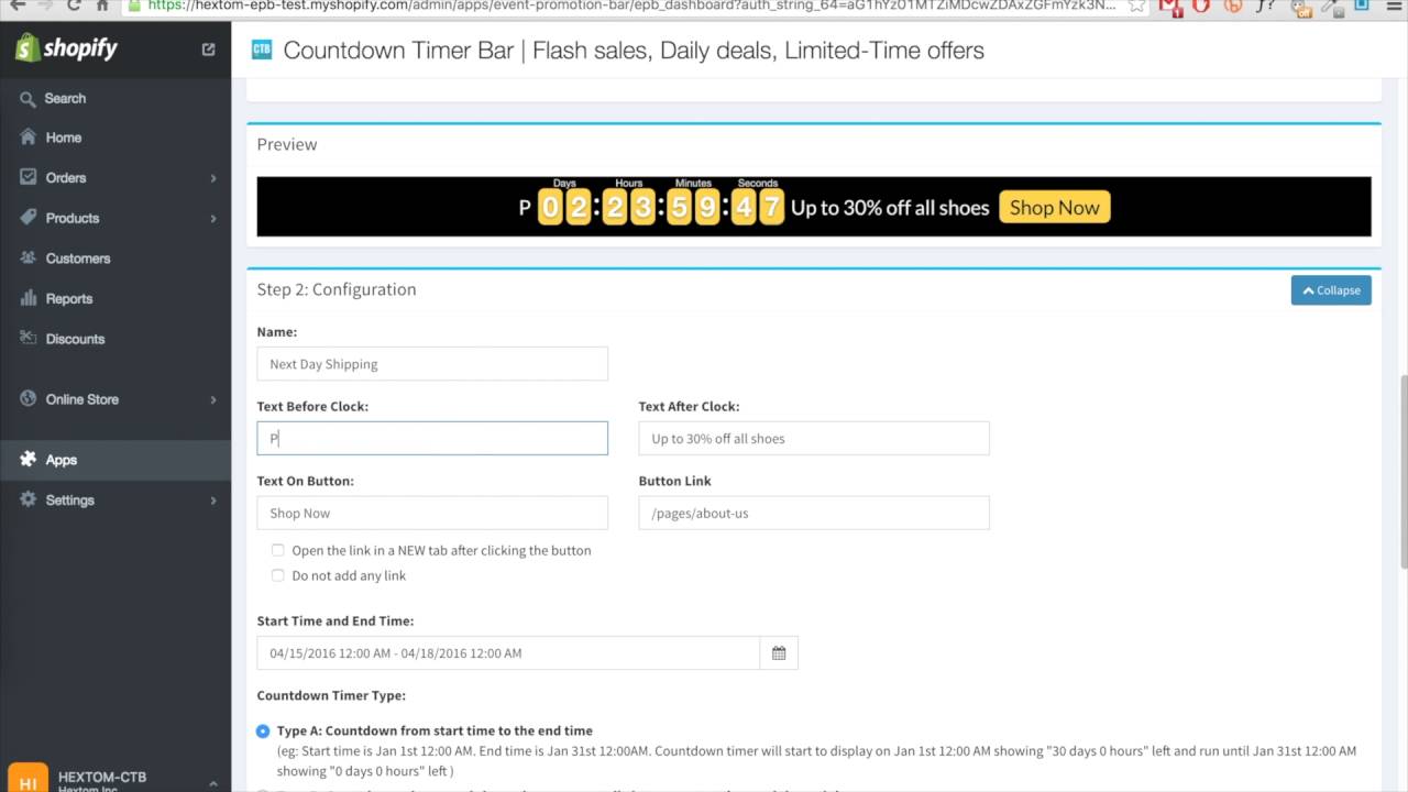 Countdown Timer Bar Tutorial Type C - YouTube