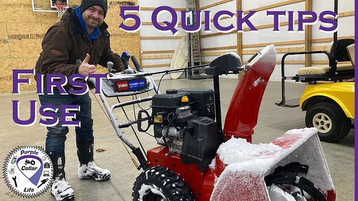 5 Quick Tips - Learning to use a snow blower. First time.  I'm using the Toro Power Max 828.