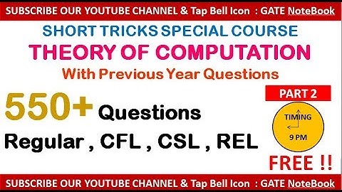 550 Questions With PYQs - Regular, CFL, CSL, REL With Tricks [TOC - Part 2] (Contact @ 8368017658)