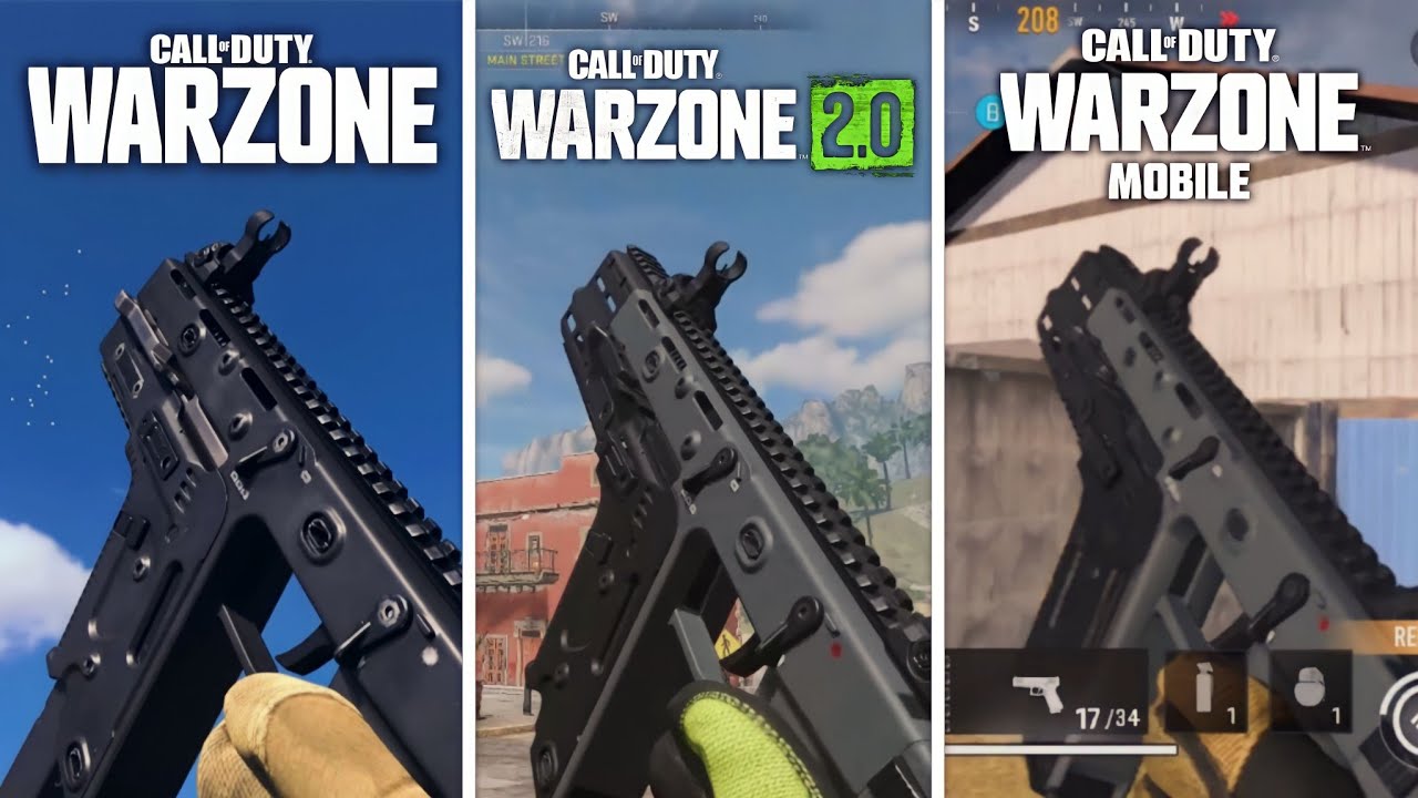 Warzone Mobile VS Warzone 2.0 PC  Side by Side Comparison 