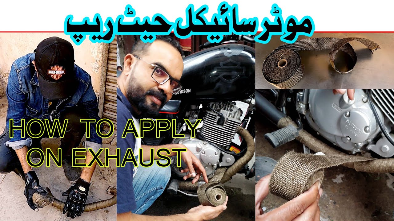 HEAT WRAP Motorcycle Exhaust heat Wrap How To Exhaust Wrap on Any