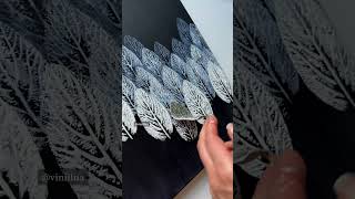 Forest painting ideas / Botanical art / Leaf painting / Acrylic painting ideas