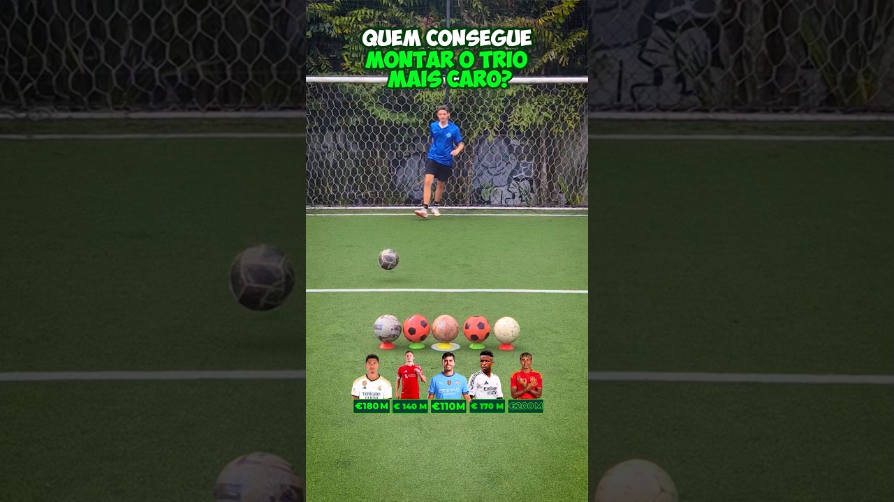 💸 QUEM CONSEGUE O TRIO MAIS CARO?  #shorts #futebol #futcerto