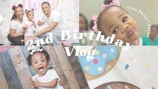 Toddler Birthday Party Vlog | 2nd Birthday Party Prep | Shop And Prep With Me | Two Sweet Theme