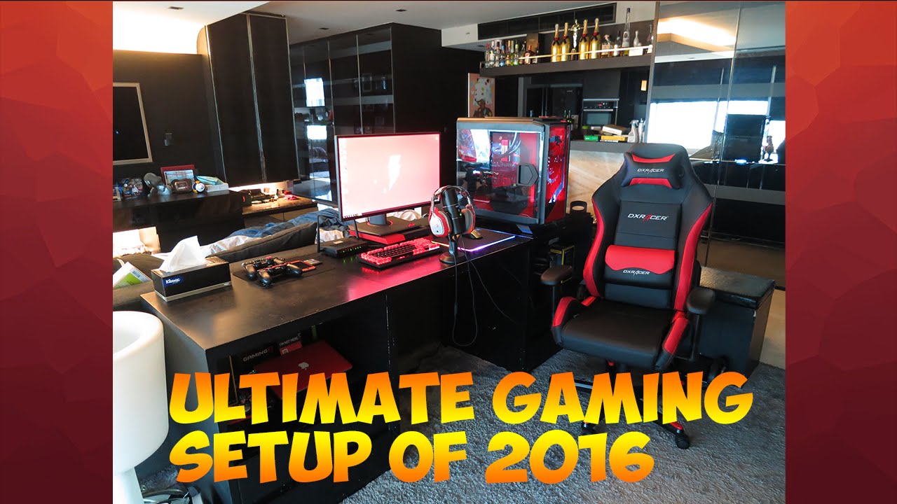 Ultimate Gaming Setup Of 2016 Black Red