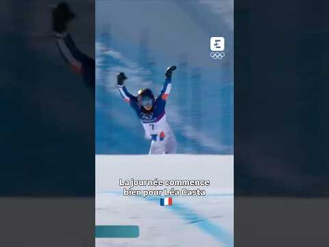 🤩 YESS ! Léa Casta lance parfaitement sa journée #olympics #jeuxolympiques #milanocortina2026
