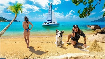 tropical island with Hidden TREASURE! 🏴‍☠️- Boat Life