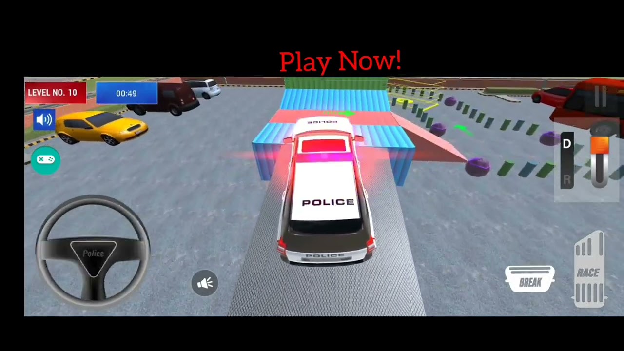 Police Prado Car Parking Gameplay