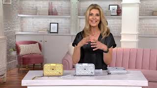 トートバッグ Fallett Lettering Quilted 3WAY Wallet Silver FA2303BG06SV Lug Large Quilted Zip Wallet - Foxtrot on QVC - YouTube