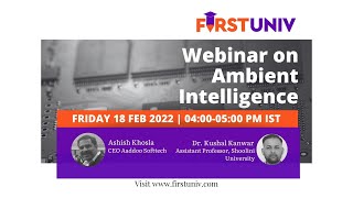 FirstUniv Webinar on Ambient Intelligence