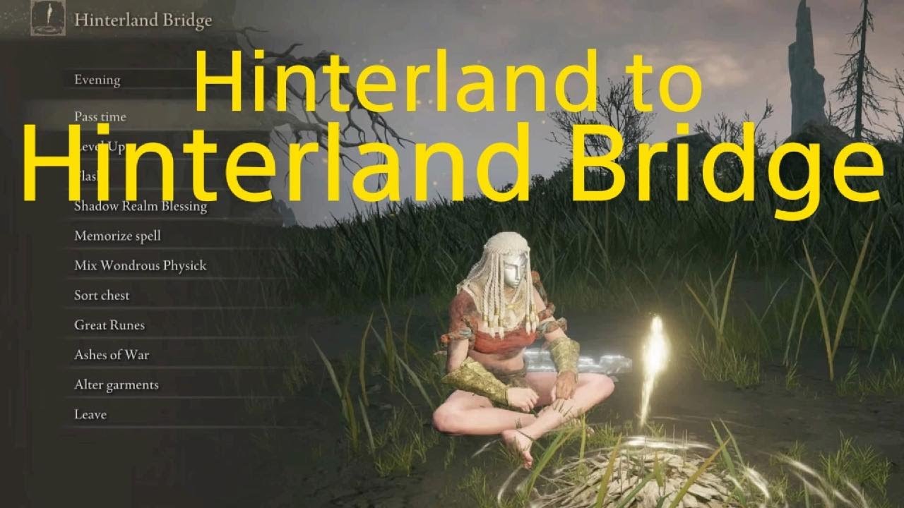 ELDEN RING dlc Hinterland to Hinterland Bridge site of grace YouTube