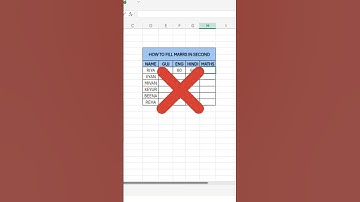 Speed Up Excel: Quickly Fill Marks Like a Pro | excel |#shorts #excel #trending
