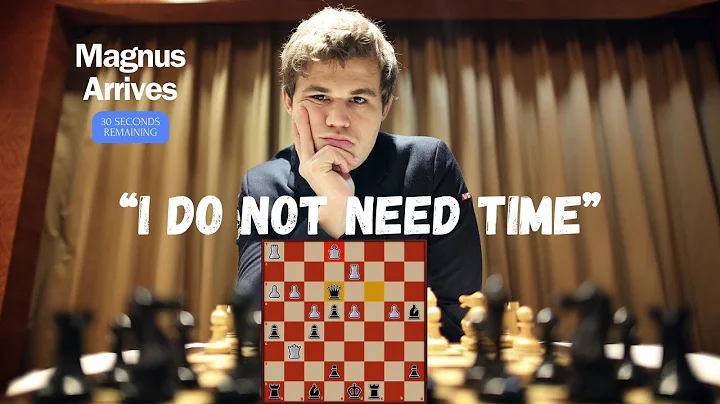 Magnus Carlsen arrives 2.30 mins late for a 3 minute game | World Blitz 2022