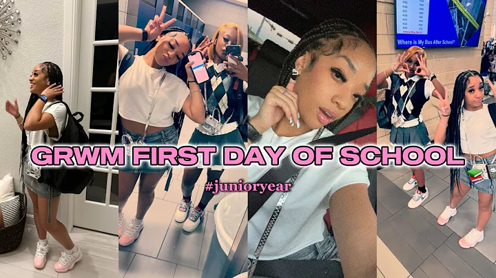 GRWM first day of junior year 🏫👩🏽‍💻📚 *school vlog*