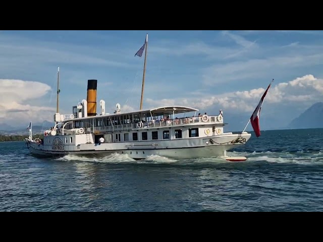 Bateaux à vapeur sur le lac Léman (CH) class=