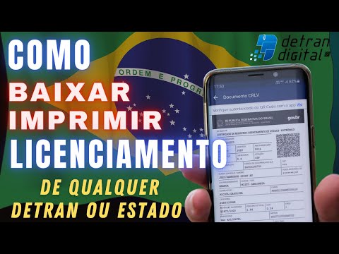 COMO IMPRIMIR OU BAIXAR O CRLV DIGITAL DO VEÍCULO DE QUALQUER DETRAN OU ESTADO DO BRASIL