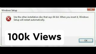 Use the other installation disc that says 64-bit. when you insert it,
windows setup will restart automatically. without cd withou...