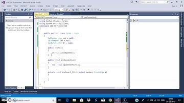 ADO NET Using Connected Architecture
