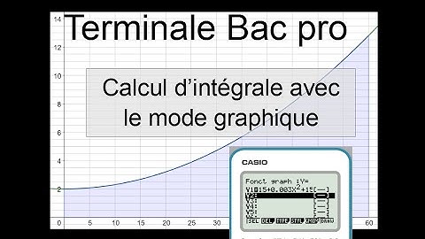 Term bac pro: Calculer des intégrales avec le mode graphique