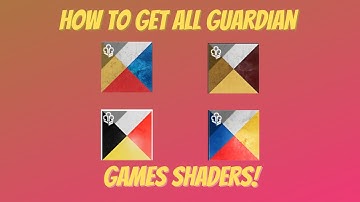 Destiny 2 - HOW TO GET ALL GUARDIAN GAMES SHADERS l Season Of The Chosen