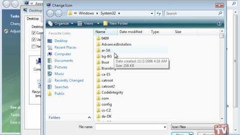 Configure Your Windows Vista System Desktop Icons