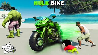 Franklin & Shin Chan Stealing Hulk Super Power Bike in GTA 5| Dhanu Dino