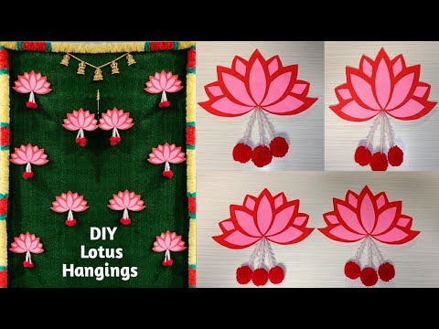 DIY Lotus Hangings  | #Lotus Stencils | Lily hangings | lotus cutouts for traditional backdrop decor