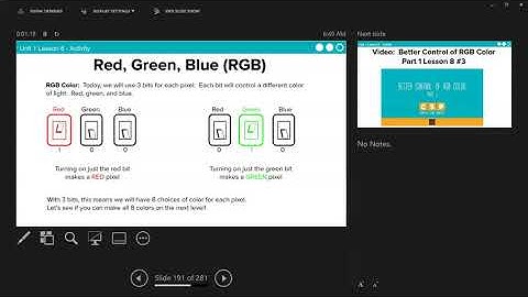 B and W   RGB Unit 1 Lesson 8