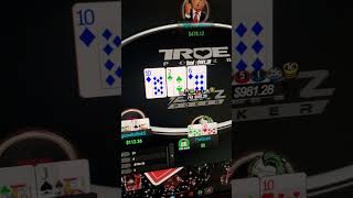 Do you want to run it twice?? NO! $1,000 pot NO limit hold em poker #shorts #short