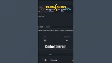 Money Farmskins code! Code: toleram