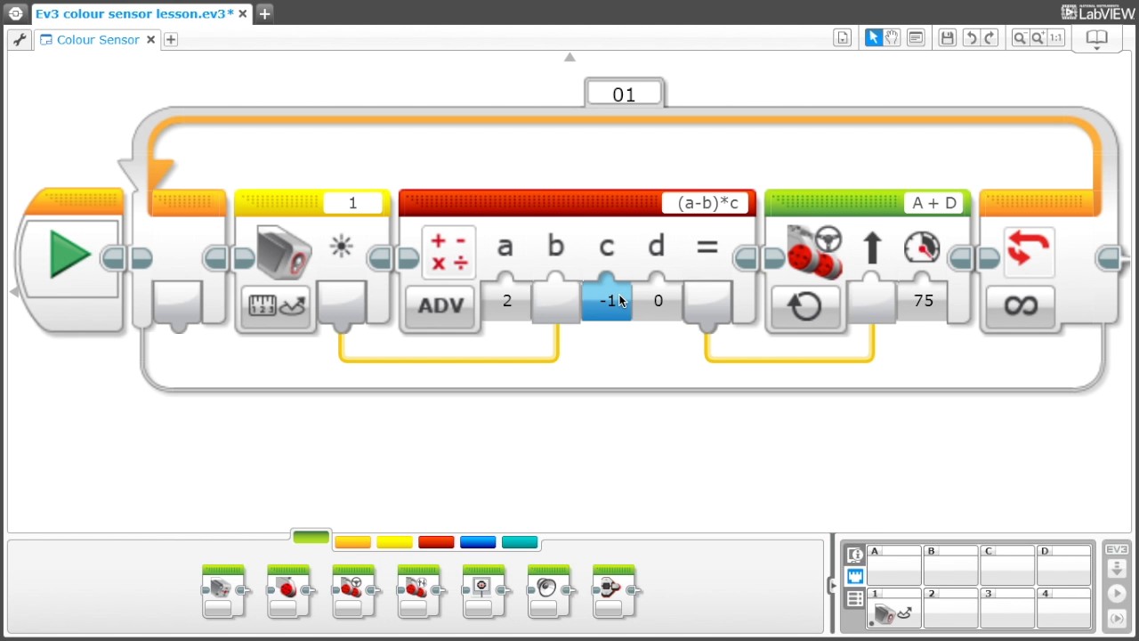 lego ev3 color sensor programming