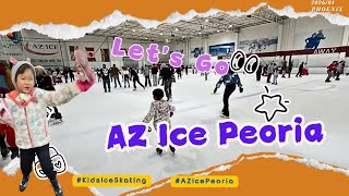 Kids Ice Skating in Arizona | Ellie Learns to Skate at AZ Ice Peoria (Beginner Ice Skating)