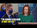 Jen Psaki vs Fox News Reporter on Voting Rights & Baseball