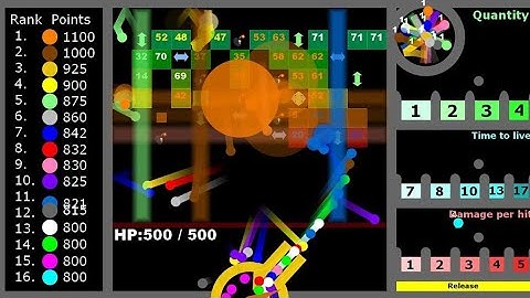 Block Shoot Off Defense Race - Marble Race in Algodoo